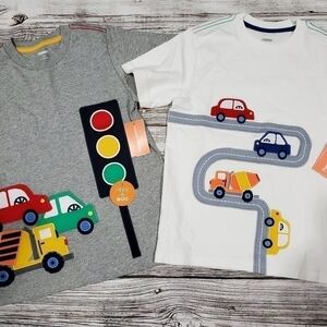 Gymboree Embroidered T-Shirts Transportation Vehicles Travel Adventures T-Shirts